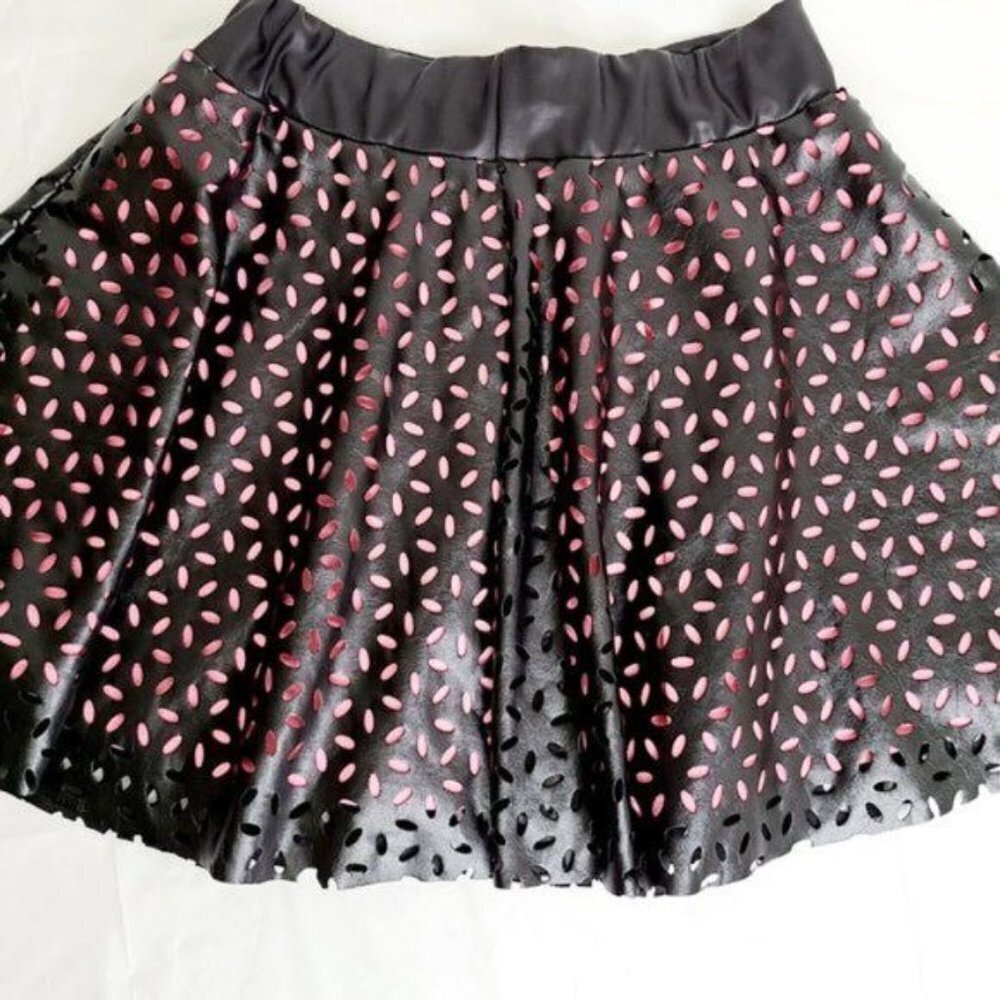 Pink Crush Vegan Leather Skirt